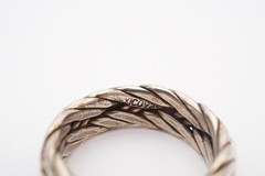 Vintage Mexico Sterling Silver 925 Ring Size 6.25 Braided
