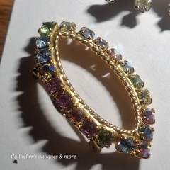 Vintage Costume Jewelry brooch Lot + Etc Rhinestones Earrings bracelet Necklace