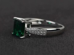3.1Ct Art Deco Style Lab Created Diamond Anniversary 14k Gold White Finish Ring