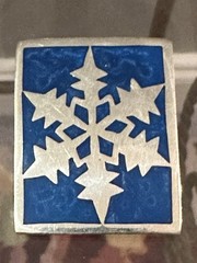 Vintage Alpaca Silver Blue Enamel Snowflake Pendant Brooch Mexico 1 3/4”