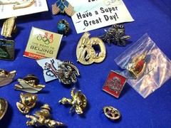 Mixed Lot 50+ Push Back Lapel Pins Vintage Modern Enamel Advertising Flag L22