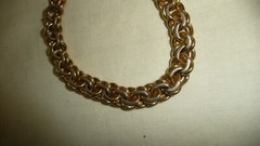 A#1110X vtg Costume BRACELET GOLD TONE CHARM BRACELET ( no charms ) 6 1/2″ L GG