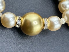 Kenneth Jay Lane KJL Faux Pearls & Rhinestones 56in Necklace