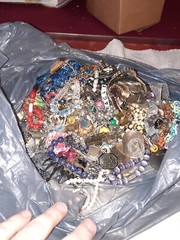 Vintage jewelry lot. Modern earrings necklaces bracelets Mix