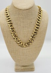 MONET Necklace Double Loop Gold Tone Chain Vintage 1980’s Style 21 in
