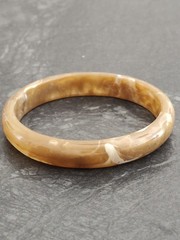 Lot Of 4 8″ Vintage Chunky Lucite Swirl Pattern Bangle Bracelets Brown Green +