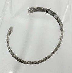 Vintage Bohemian Sterling Silver 925 Italy Woven Open Cuff Bracelet 7” 13.2g