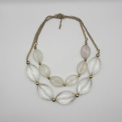 Vintage Lucite Necklace Chunky Layered Statement 19 Inch