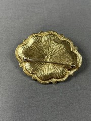 Vtg Avon Pink Cabochon Gold Tone Faux Pearl Flower Floral Brooch Pin Victorian