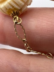 Vintage Carved Roses And 10k/14k Gold Earrings No Clasps