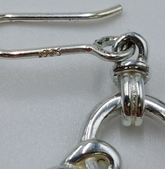 VTG 925 Heart Knot Earrings 1.5in Drop Sterling Silver 2g Lightweight Openwork