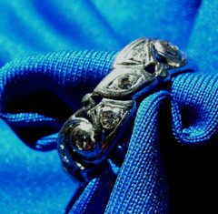 Original EARTH MINED DIAMOND Deco Band Vintage PLATINUM Eternity Anniversary 8
