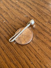 Antique Gold Plate pat’d oct 4th 1887 Bar Clip Hook Slide Clasp Pocket Shirt Tie