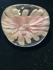 Vintage Glass Dome Cocktail Ring Size 9 Stunning