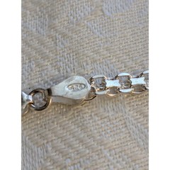 Vintage FAS Italy 925 Sterling Silver Double Link Chain Bracelet 7″ 4g