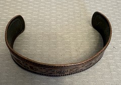Vintage Bell Trading Post Thunderbird Copper Mans Cuff Bracelet Southwestern