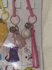 Charm-It VTG 1995 Clip On Bell Charms Whistle Penguin Baseball Bat New Old Stock
