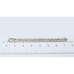 Vintage CTC Italy 925 Sterling Silver Oval Link Chain 6.5” Bracelet, 9.9mm, 30g