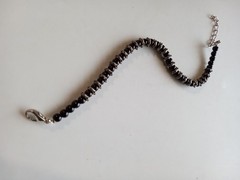 Dark Blue Or Black Gemstone Beaded Bracelet