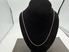 9.73g Vintage Sterling Silver 925 Ball Bead Chain Necklace 24 in M