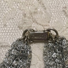 Vintage Multichain Necklace Bracelet Set Silver Tone Statement Jewelry