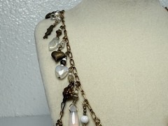 VTG 1/20 14k Gold Filled Charm 21.5” Necklace Cats Hearts Animals Crosses Love