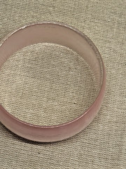 Vintage Mid-Century Moonlight Glow Pink Lucite Acrylic Resin Bangle Bracelet