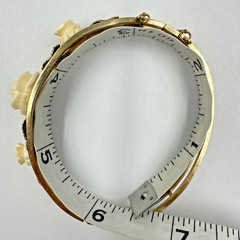 Van Dell 1/20 12k Gold Filled Flower Floral Bangle Bracelet Vtg Gorgeous Read!