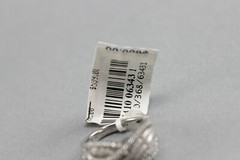 NWT $600 Macy’s Sterling Silver I2-I3 I-J 1/2 Ct Diamond Bypass Ring Sz 7 -6.9g