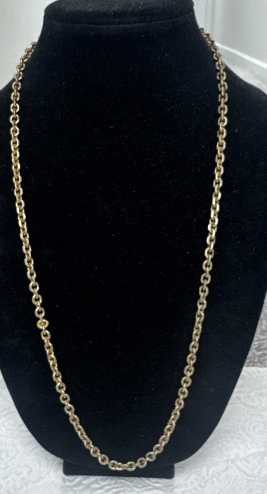 Vintage Gold Tone Double Rolo Chain Link 30”Necklace