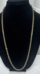 Vintage Gold Tone Double Rolo Chain Link 30”Necklace