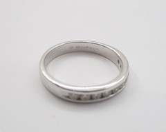 0.30 CTW Round Brilliant Cut Diamond Band Ring 14 Karat White Gold Size 5 3/4