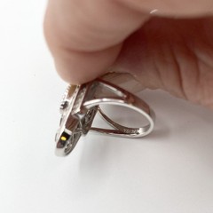 Sterling Silver ring 6.5 CZ Bella Luce Vintage Art Deco Edwardian 6gr JTV