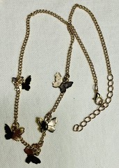 7-Pc Mixed Vintage Butterfly Lot Necklaces Earrings Anklet Butterflies Set