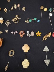 Stick Pin Collection, lot of 114, unique and vintage, hat pins, lapel pins