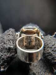 Vintage Sterling Silver Lapis Ring Tribal Middle Eastern Style Size 3.25