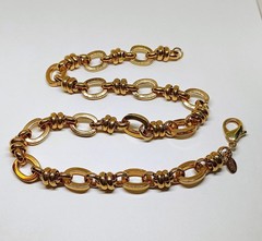 Vintage Francesca Visconti Chunky Gold Tone Chain Heavy Link Choker Necklace 20”