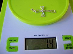 Vintage Sterling Silver Intriguingly Unique Diamond Cut Open-Work Cross Pendant