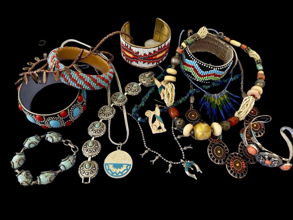 Lot Of Vintage Southwestern Necklaces/Bracelets/Earrings~1970s-90s