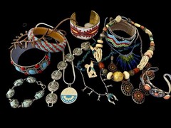 Lot Of Vintage Southwestern Necklaces/Bracelets/Earrings~1970s-90s