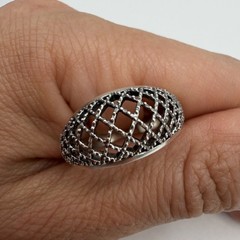 Vintage 925 Sterling Silver Filigree Statement Ring Women’s Size 12.5 Large