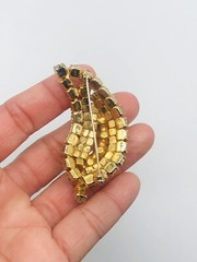 Vtg Signed CONTINENTAL Pink Clear AB Glass Rhinestones Earrings Brooch Pin Set