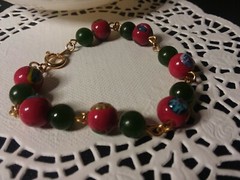 MaryBee Jewelry: 7 3/4″ Jade & Ceramic Bead Bracelet 10-11-2021
