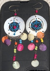 Vintage Colorful/Multiple Color Sequin Earring, 10cm
