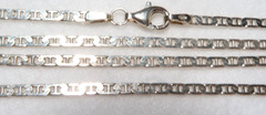 VINTAGE STERLING SILVER MARINER ANCHOR CHAIN NECKLACE ~ 19″ LONG ~ SIGNED: 925