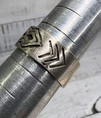 Vtg Signed SL Southwestern Ring Sterling Silver 925 Band Size 8.5 Jewelry 🖤