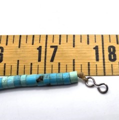 Heishi Turquoise graduated sterling silver Native American vintage necklace
