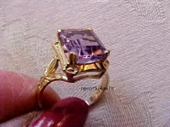 3.1Ct Emerald Cut Lab Created Amethyst Diamond Anniversary Gift 14k Gold FN Ring