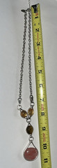 Earth-tone Lia Sophia Yellow Pink Brown Pendant Necklace