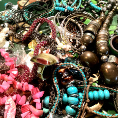 1/2LB Jewelry TREASURE Estate Lot with a Boho, Beach, Gypsy Theme ALL WEARABLE